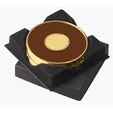 JAFFA® Two Coasters in Deluxe Black Flocked Gift Box — view 2