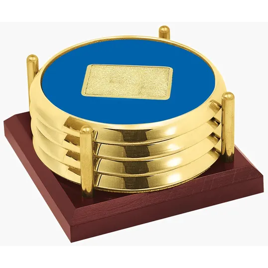 JAFFA® Four Coasters with Solid Cherry Tray — view 6