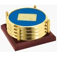 JAFFA® Four Coasters with Solid Cherry Tray — view 6
