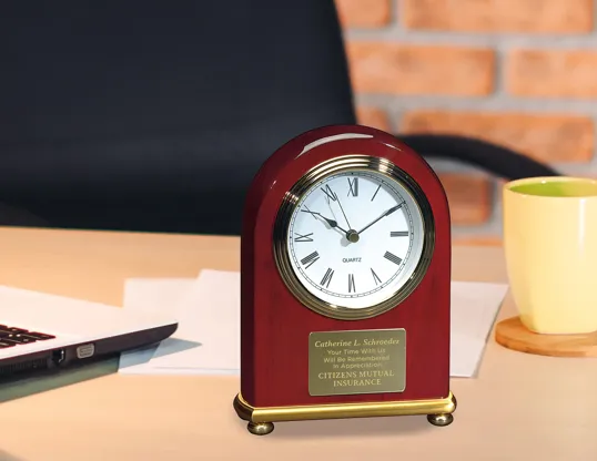 JAFFA® Rosewood Arch Clock — view 3