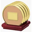 JAFFA® Four Coasters with Solid Cherry Stand — view 7