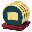 JAFFA® Four Coasters with Solid Cherry Stand — view 4