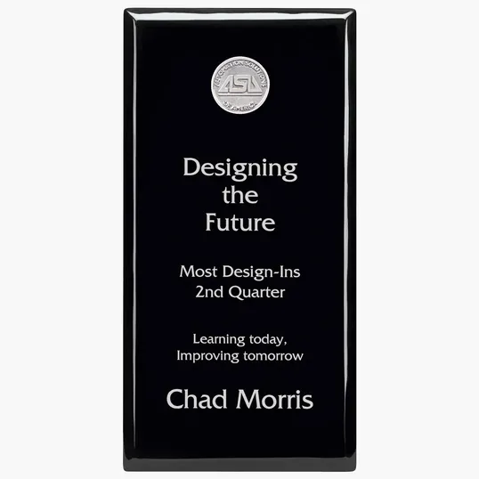 JAFFA® Black Piano-Finish Wood Plaque, 6" x 12" — view 3