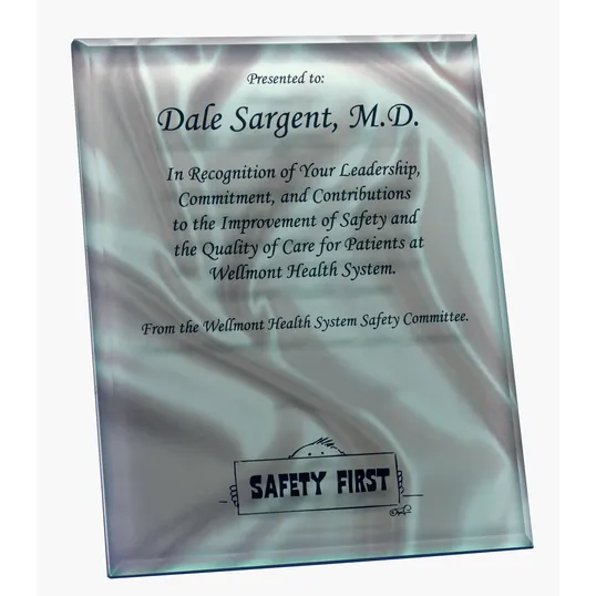 JAFFA® Trillinnium Award Plaque, 8" x 10" Jade Glass — view 10