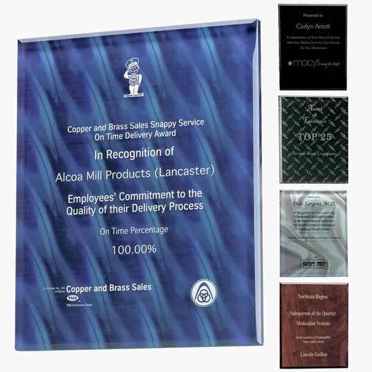 JAFFA® Trillinnium Award Plaque, 8" x 10" Jade Glass — view 11