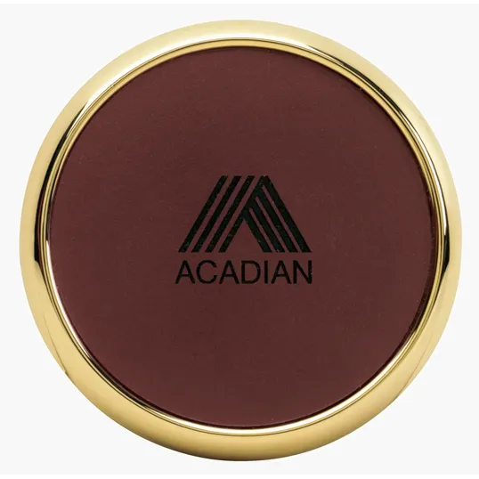 JAFFA® Leather Coaster with Metal Base — view 14