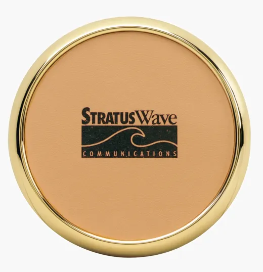 JAFFA® Leather Coaster with Metal Base — view 9