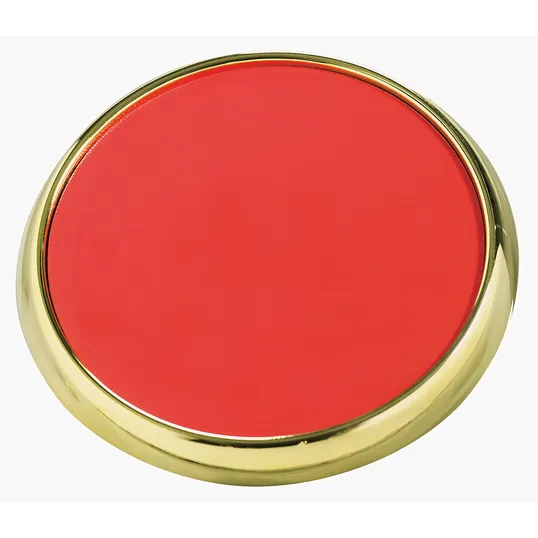 JAFFA® Leather Coaster with Metal Base — view 6