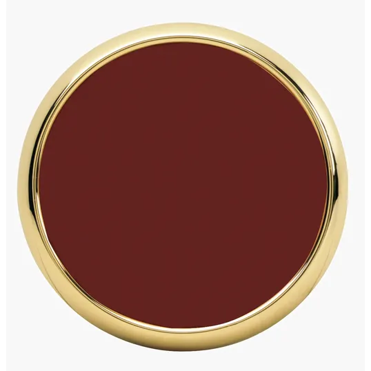 JAFFA® Leather Coaster with Metal Base