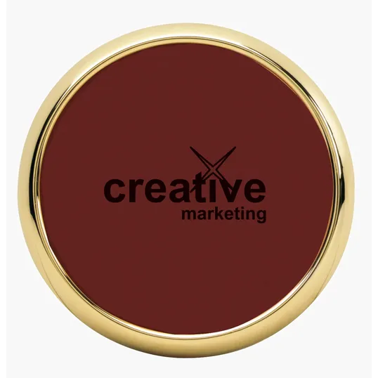 JAFFA® Leather Coaster with Metal Base — view 15