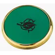 JAFFA® Leather Coaster with Metal Base — view 11
