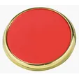 JAFFA® Leather Coaster with Metal Base — view 6