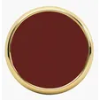 JAFFA® Leather Coaster with Metal Base