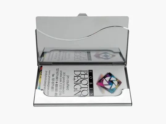 Good Value™ Premium Stainless Steel Business Card Holder — view 2