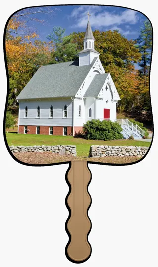 Skinner & Kennedy® Little White Church Pictorial Hand Fan — view 3