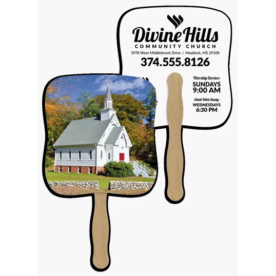 Skinner & Kennedy® Little White Church Pictorial Hand Fan — view 10