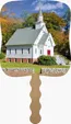 Skinner & Kennedy® Little White Church Pictorial Hand Fan — view 4