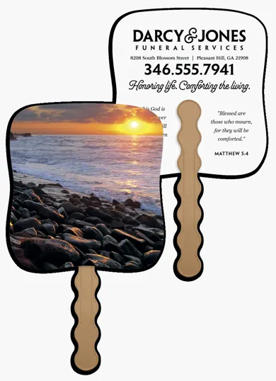 Skinner & Kennedy® Sunset Shore Pictorial Hand Fan — view 7