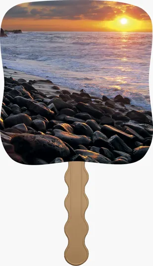 Skinner & Kennedy® Sunset Shore Pictorial Hand Fan — view 3