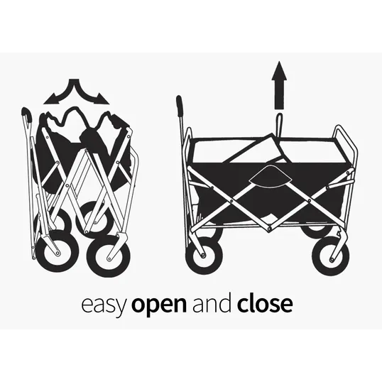 Koozie® Collapsible Folding Wagon with Cup Holders — view 2