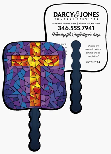 Skinner & Kennedy® Cross Pictorial Hand Fan — view 9