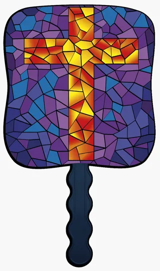 Skinner & Kennedy® Cross Pictorial Hand Fan — view 6