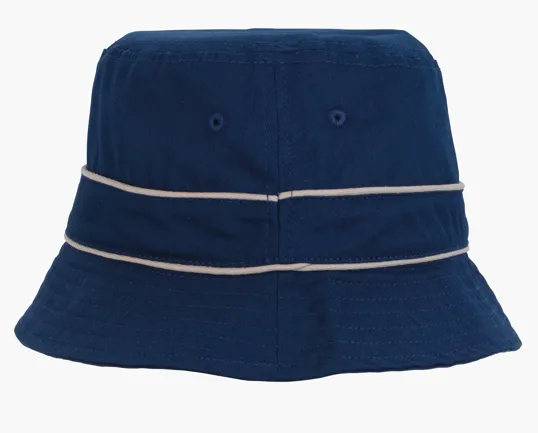Cotton Bucket Hat with Trim — view 4