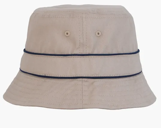 Cotton Bucket Hat with Trim — view 2