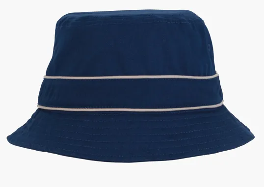 Cotton Bucket Hat with Trim — view 3