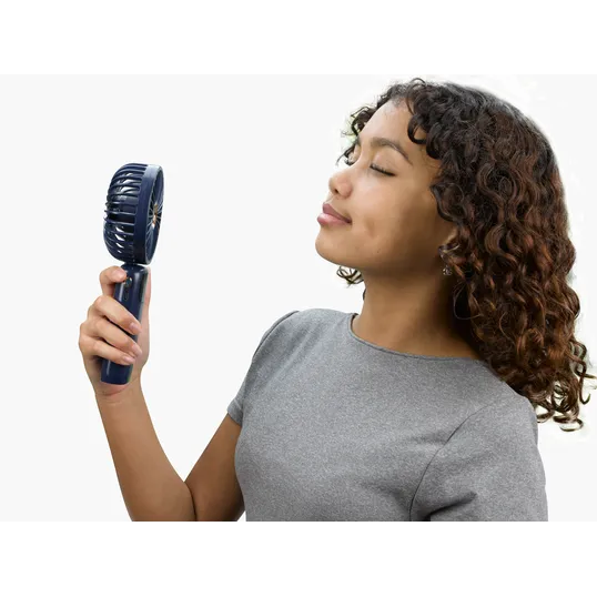 Rechargeable Mini Handheld Fan with Lanyard and Phone Stand Base — view 9