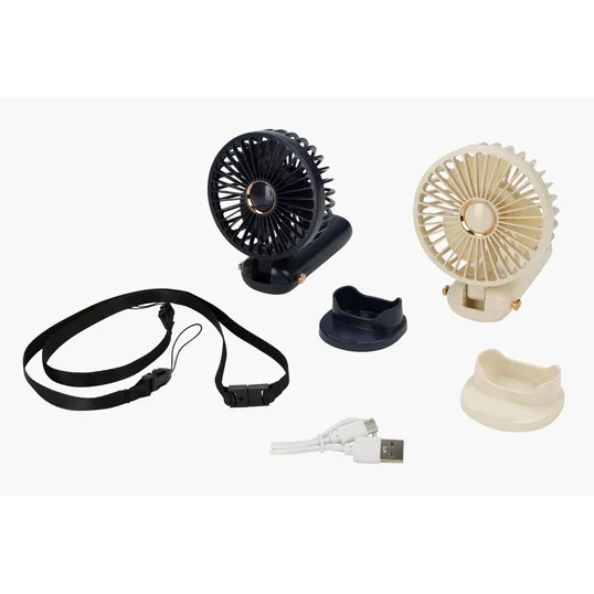 Rechargeable Mini Handheld Fan with Lanyard and Phone Stand Base — view 17