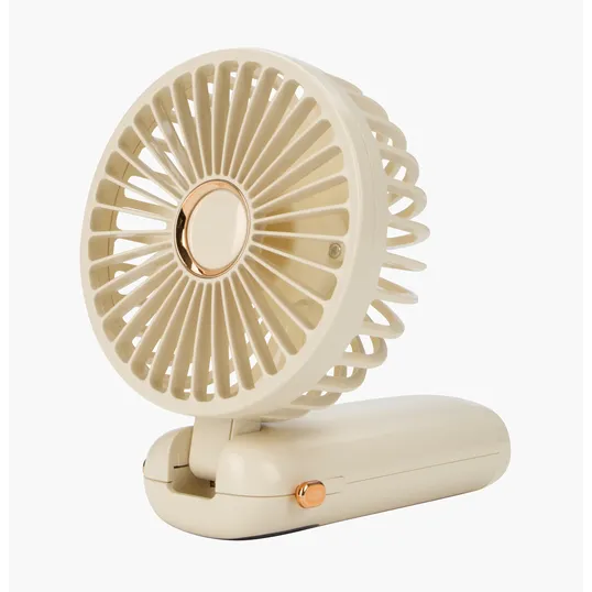 Rechargeable Mini Handheld Fan with Lanyard and Phone Stand Base — view 2