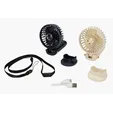 Rechargeable Mini Handheld Fan with Lanyard and Phone Stand Base — view 17