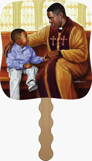 Skinner & Kennedy® Spiritual Guidance Pictorial Hand Fan — view 4