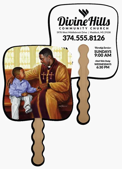 Skinner & Kennedy® Spiritual Guidance Pictorial Hand Fan — view 8