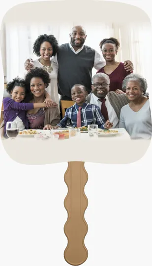Skinner & Kennedy® Get Together Pictorial Hand Fan — view 3