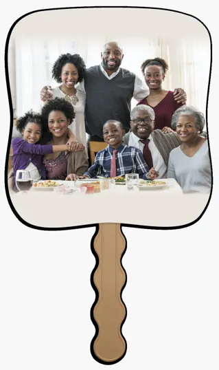 Skinner & Kennedy® Get Together Pictorial Hand Fan — view 4