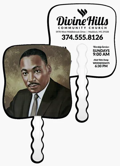Skinner & Kennedy® Dr. Martin Luther King, Jr. Pictorial Hand Fan — view 4