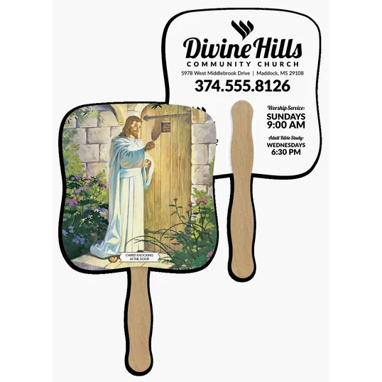 Skinner & Kennedy® Christ Knocking At The Door Pictorial Hand Fan — view 10