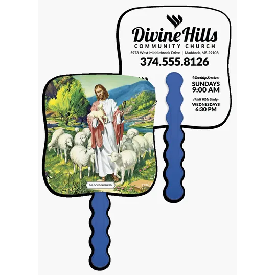Skinner & Kennedy® The Good Shepherd Pictorial Hand Fan — view 10
