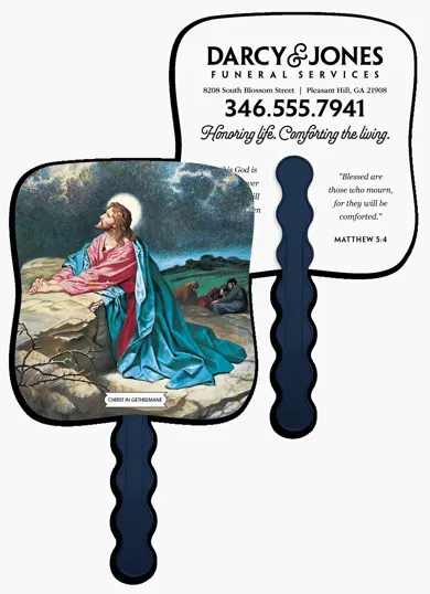 Skinner & Kennedy® Christ In Gethsemane Pictorial Hand Fan — view 6