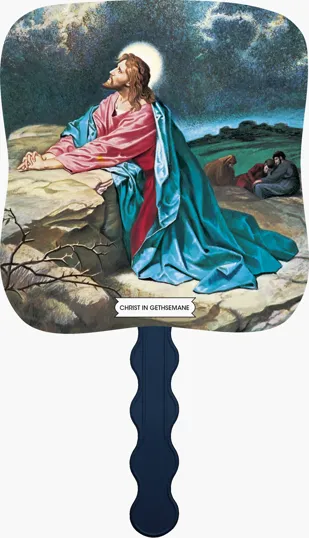 Skinner & Kennedy® Christ In Gethsemane Pictorial Hand Fan — view 7