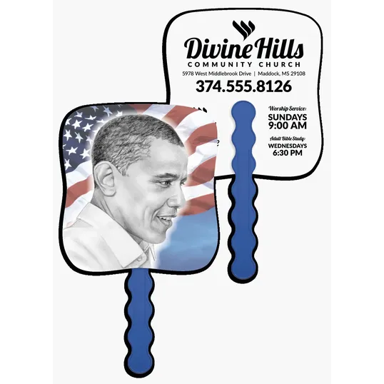 Skinner & Kennedy® President Barack Obama Pictorial Hand Fan — view 10