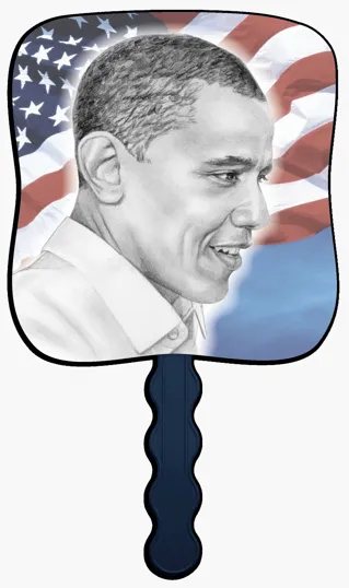 Skinner & Kennedy® President Barack Obama Pictorial Hand Fan — view 4