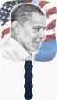 Skinner & Kennedy® President Barack Obama Pictorial Hand Fan — view 3