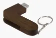 Universal Source® 8 GB Bamboo Bullet Keyring USB 2.0 Flash Drive