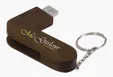Universal Source® 8 GB Bamboo Bullet Keyring USB 2.0 Flash Drive — view 4