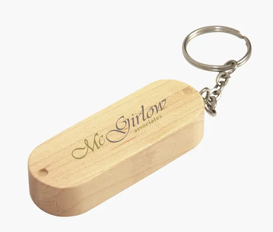 Universal Source® 16 GB Bamboo Bullet Keyring USB 2.0 Flash Drive — view 5