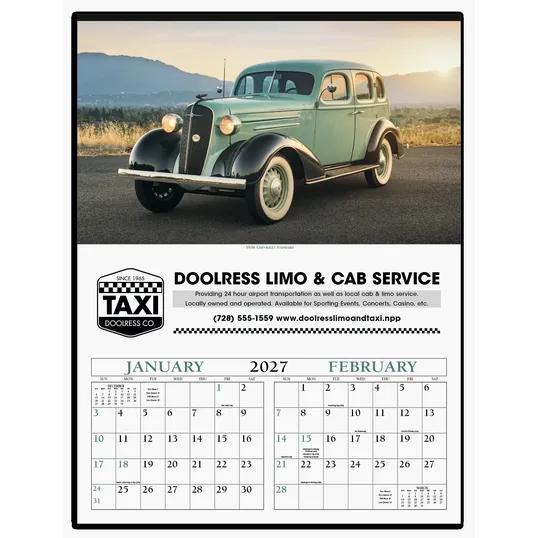 Triumph® Calendars Antique Cars Wall Calendar, 17 x 23 in.