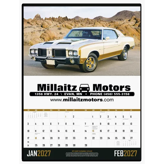 Triumph® Calendars Muscle Cars Wall Calendar, 17 x 23 in. — view 2